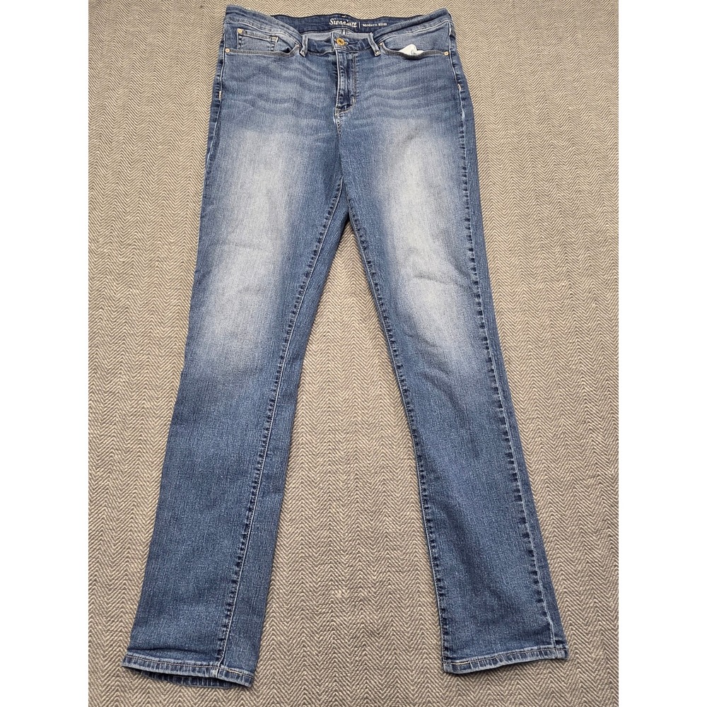 Signature by Levi Strauss & Co Womens Modern Slim Jeans Blue 16L W33 L34 Stretch